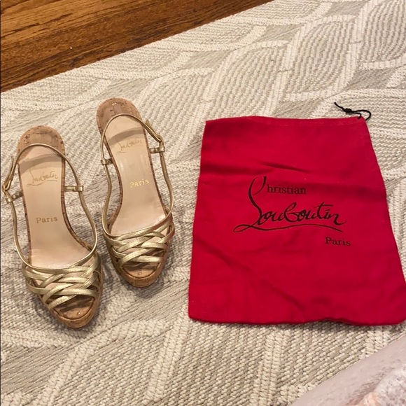 Christian loubouton cork heel - Picture 1 of 10
